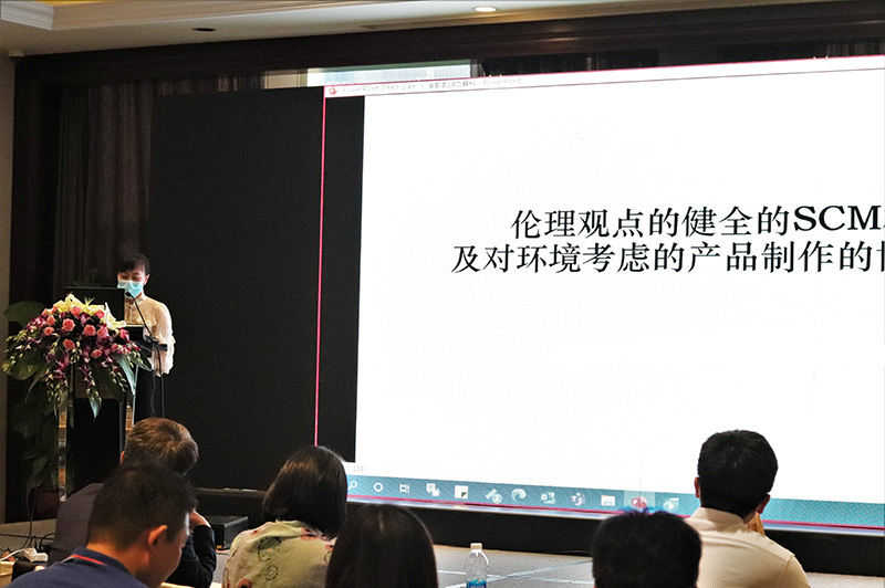The situation of the presentation that showed Chinese characters