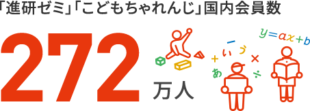 「進研ゼミ」「こどもちゃれんじ」国内会員数272万人